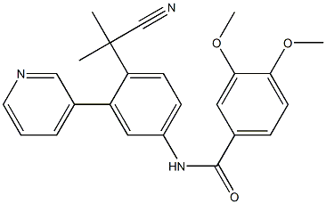 N-[4-(1-Cyano-1-methylethyl)-3-(3-pyridinyl)phenyl]-3,4-dimethoxybenzamide Structural