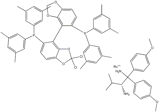 Dichloro{(R)-(+)-5,5'-bis[di(3,5-xylyl)phosphino]-4,4'-bi-1,3-benzodioxole}[(2R)-(-)-1,1-bis(4-methoxyphenyl)-3-methyl-1,2-butanediamine]ruthenium(II)