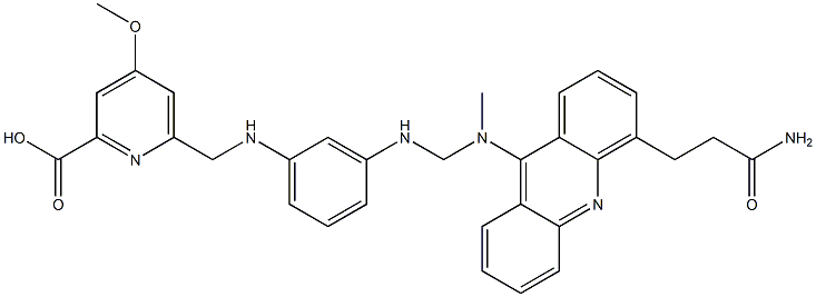 6-(N-(3-(9-acridinyl-4-N,N-dimethylaminoethylcarboxamide)aminophenyl)aminomethyl)-4-methoxypyridine-2-carboxylic acid