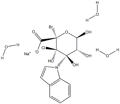 5-Bromo-4-chloro-3-indolyl-b-D-Glucuronic acid sodium salt trihydrate Structural