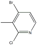 4-Bromo-2-chloro-3-picoline Structural