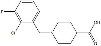 1-(2-chloro-3-fluorobenzyl)piperidine-4-carboxylic acid Structural