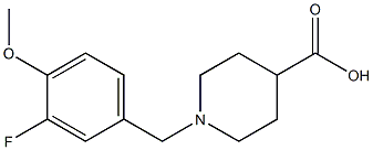 1-(3-fluoro-4-methoxybenzyl)piperidine-4-carboxylic acid Structural