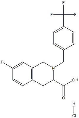 7-fluoro-2-(4-trifluoromethyl-benzyl)-1,2,3,4-tetrahydro-isoquinoline-3-carboxylic acid hydrochloride