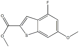 4-FLUORO-6-METHOXY-BENZO[B]THIOPHENE-2-CARBOXYLIC ACID METHYL ESTER Structural