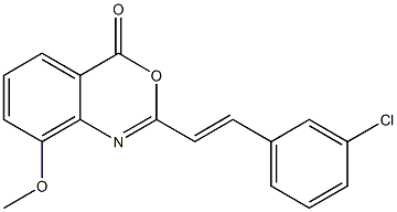 2-[(E)-2-(3-CHLOROPHENYL)VINYL]-8-METHOXY-4H-3,1-BENZOXAZIN-4-ONE Structural