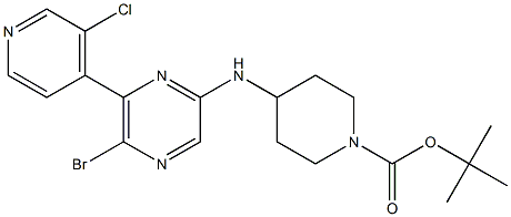 4-[5-BROMO-6-(3-CHLORO-PYRIDIN-4-YL)-PYRAZIN-2-YLAMINO]-PIPERIDINE-1-CARBOXYLIC ACID TERT-BUTYL ESTER