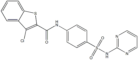 N2-{4-[(pyrimidin-2-ylamino)sulfonyl]phenyl}-3-chlorobenzo[b]thiophene-2-carboxamide