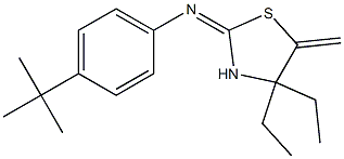 N1-(4,4-diethyl-5-methylidene-1,3-thiazolan-2-yliden)-4-(tert-butyl)aniline