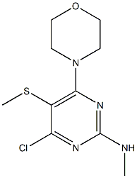 4-chloro-N-methyl-5-(methylsulfanyl)-6-morpholino-2-pyrimidinamine Structural