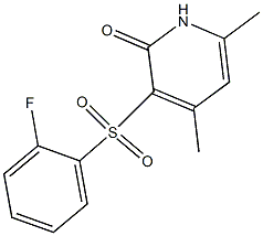 3-[(2-fluorophenyl)sulfonyl]-4,6-dimethyl-2(1H)-pyridinone