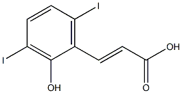 (E)-3-(2-hydroxy-3,6-diiodophenyl)acrylic acid Structural