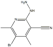 5-bromo-2-hydrazinyl-4,6-dimethylpyridine-3-carbonitrile