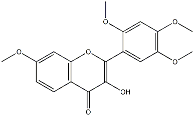 3-Hydroxy-2',4',5',7-tetramethoxyflavone Structural