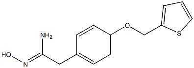 (1Z)-N'-hydroxy-2-[4-(thien-2-ylmethoxy)phenyl]ethanimidamide Structural