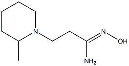 (1Z)-N'-hydroxy-3-(2-methylpiperidin-1-yl)propanimidamide Structural