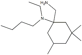 1-(aminomethyl)-N-butyl-N-ethyl-3,3,5-trimethylcyclohexan-1-amine Structural