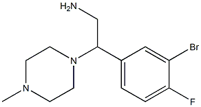 2-(3-bromo-4-fluorophenyl)-2-(4-methylpiperazin-1-yl)ethanamine Structural