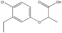 2-(4-chloro-3-ethylphenoxy)propanoic acid Structural