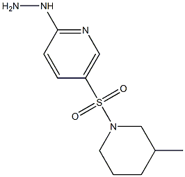 2-hydrazinyl-5-[(3-methylpiperidine-1-)sulfonyl]pyridine