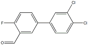 3',4'-dichloro-4-fluoro-1,1'-biphenyl-3-carbaldehyde Structural