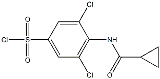 3,5-dichloro-4-cyclopropaneamidobenzene-1-sulfonyl chloride