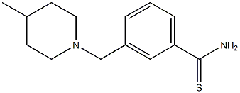 3-[(4-methylpiperidin-1-yl)methyl]benzenecarbothioamide Structural