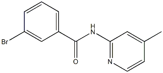 3-bromo-N-(4-methylpyridin-2-yl)benzamide Structural