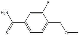 3-fluoro-4-(methoxymethyl)benzenecarbothioamide Structural