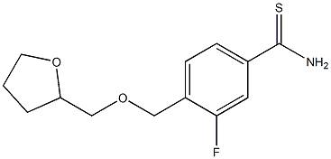 3-fluoro-4-[(tetrahydrofuran-2-ylmethoxy)methyl]benzenecarbothioamide Structural