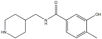 3-hydroxy-4-methyl-N-(piperidin-4-ylmethyl)benzamide Structural