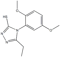 4-(2,5-dimethoxyphenyl)-5-ethyl-4H-1,2,4-triazole-3-thiol Structural