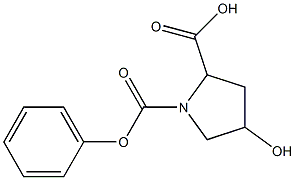 4-hydroxy-1-(phenoxycarbonyl)pyrrolidine-2-carboxylic acid Structural