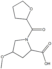 4-methoxy-1-(tetrahydrofuran-2-ylcarbonyl)pyrrolidine-2-carboxylic acid Structural