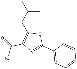 5-(2-methylpropyl)-2-phenyl-1,3-oxazole-4-carboxylic acid Structural