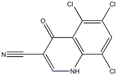 5,6,8-trichloro-4-oxo-1,4-dihydroquinoline-3-carbonitrile Structural