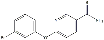 6-(3-bromophenoxy)pyridine-3-carbothioamide Structural