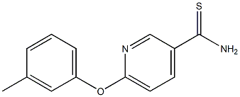 6-(3-methylphenoxy)pyridine-3-carbothioamide Structural