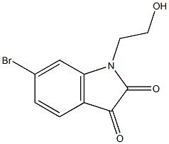 6-bromo-1-(2-hydroxyethyl)-2,3-dihydro-1H-indole-2,3-dione Structural