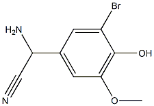 amino(3-bromo-4-hydroxy-5-methoxyphenyl)acetonitrile Structural