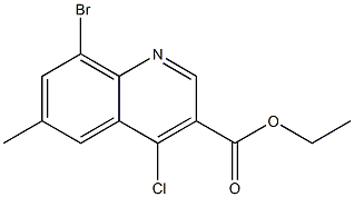 ethyl 8-bromo-4-chloro-6-methylquinoline-3-carboxylate Structural