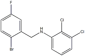 N-[(2-bromo-5-fluorophenyl)methyl]-2,3-dichloroaniline Structural