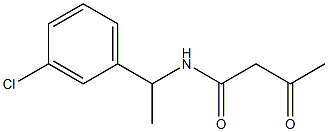 N-[1-(3-chlorophenyl)ethyl]-3-oxobutanamide Structural