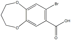 8-bromo-3,4-dihydro-2H-1,5-benzodioxepine-7-carboxylic acid Structural