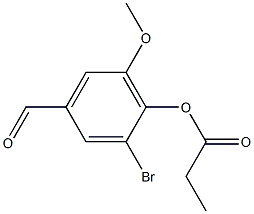 2-bromo-4-formyl-6-methoxyphenyl propionate Structural