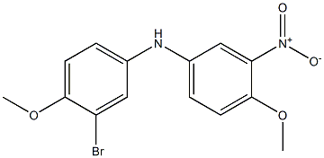 N-(3-bromo-4-methoxyphenyl)-4-methoxy-3-nitroaniline Structural