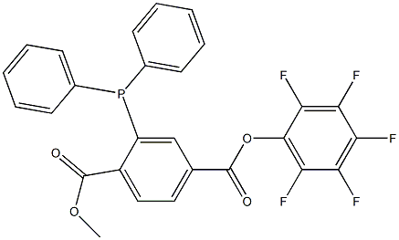 1-Methyl-4-(pentafluorophenyl)-2-(diphenylphosphino)-1,4-benzenedicarboxylate