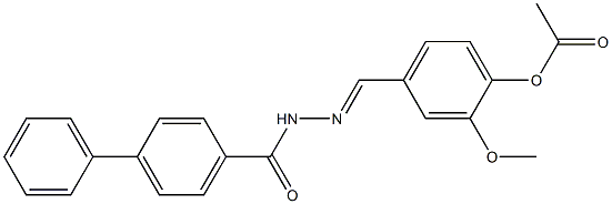 4-{[(E)-2-([1,1'-biphenyl]-4-ylcarbonyl)hydrazono]methyl}-2-methoxyphenyl acetate