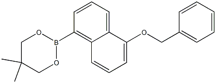 2-(5-Benzyloxynaphthalen-1-yl)-5,5-dimethyl-1,3,2-dioxaborinane Structural