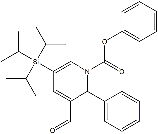 3-Formyl-1,2-dihydro-5-(triisopropylsilyl)-2-phenylpyridine-1-carboxylic acid phenyl ester